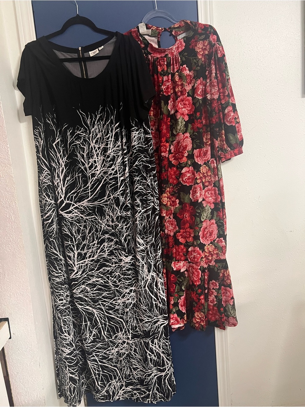 22/24 and 3x BUNDLE:  Black Maxi Dress and Floral Dress